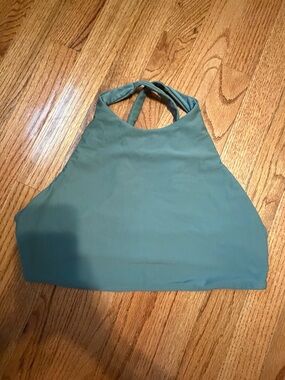 aerie Teal Green High Neck Bikini Top